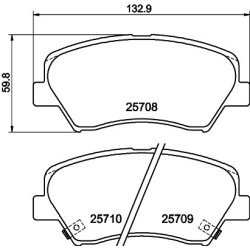 Brake Pad Set MINTEX MDB3363 OE Ref 581012VA10