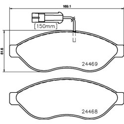 Brake Pad Set MINTEX MDB3365 OE Ref 425462