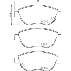 Brake Pad Set MINTEX MDB3367 OE Ref 77366534