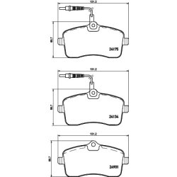 Brake Pad Set MINTEX MDB3368 OE Ref 425422