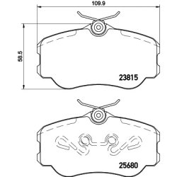 Brake Pad Set MINTEX MDB3371 OE Ref 5X0698151C