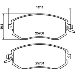 Brake Pad Set MINTEX MDB3374 OE Ref 26296FJ030