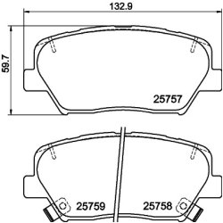 Brake Pad Set MINTEX MDB3378 OE Ref 58101BWA10