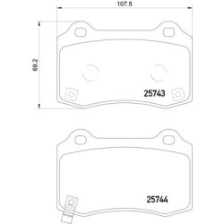 Brake Pad Set MINTEX MDB3381 OE Ref 583022MA10