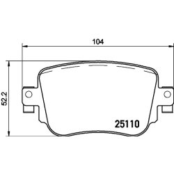 Brake Pad Set MINTEX MDB3382 OE Ref 2Q0698451D