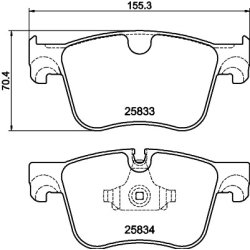 Brake Pad Set MINTEX MDB3394 OE Ref 1609898580
