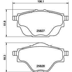 Brake Pad Set MINTEX MDB3402 OE Ref 1619791280
