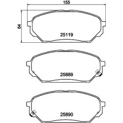Brake Pad Set MINTEX MDB3404 OE Ref 581013JA50