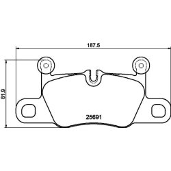 Brake Pad Set MINTEX MDB3409 OE Ref 99135294904 MINTEX