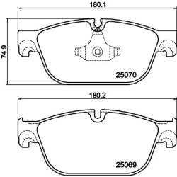 Brake Pad Set MINTEX MDB3410 OE Ref 1617272580 MINTEX