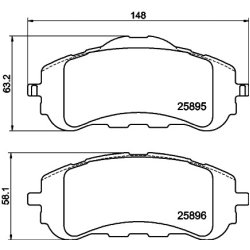Brake Pad Set MINTEX MDB3412 OE Ref 1678168180