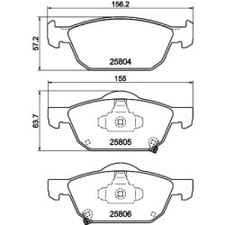 Brake Pad Set MINTEX MDB3418 OE Ref 45022TV0E00
