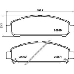 Brake Pad Set MINTEX MDB3426 OE Ref 044650T010