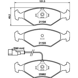 Brake Pad Set MINTEX MDB3436 OE Ref 9947457