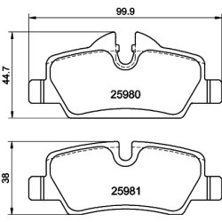 Brake Pad Set MINTEX MDB3438 OE Ref 34216864488