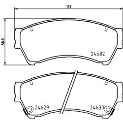 Brake Pad Set MINTEX MDB3441 OE Ref GPYB3328ZF