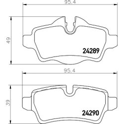 Brake Pad Set MINTEX MDB3450 OE Ref 2289154