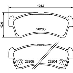 Brake Pad Set MINTEX MDB3453 OE Ref 1A243323Z