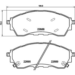 Brake Pad Set MINTEX MDB3454 OE Ref JB3C2001AC MINTEX