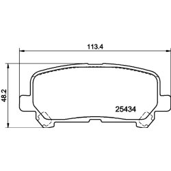 Brake Pad Set MINTEX MDB3457 OE Ref 0446626030