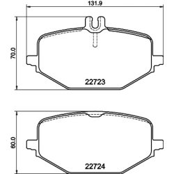 Brake Pad Set MINTEX MDB3459 OE Ref 0004204102