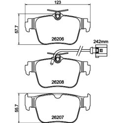 Brake Pad Set MINTEX MDB3469 OE Ref 5WA698451C