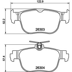 Brake Pad Set MINTEX MDB3470 OE Ref 5WA698451E