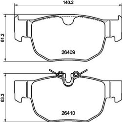 Brake Pad Set MINTEX MDB3471 OE Ref T4A40668
