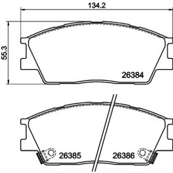 Brake Pad Set MINTEX MDB3472 OE Ref 58101BWA00