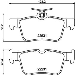 Brake Pad Set MINTEX MDB3488 OE Ref MEDG9J2M007HA