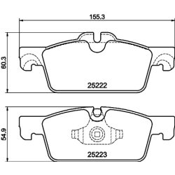 Brake Pad Set MINTEX MDB3490 OE Ref 1647863080