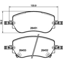 Brake Pad Set MINTEX MDB3491 OE Ref 77368941