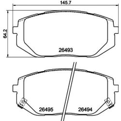 Brake Pad Set MINTEX MDB3493 OE Ref 58101GIA60