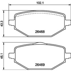 Brake Pad Set MINTEX MDB3504 OE Ref MQ005264
