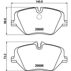 Brake Pad Set MINTEX MDB3528 OE Ref 34106897141