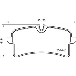 Brake Pad Set MINTEX MDB3702 OE Ref 95B698451L