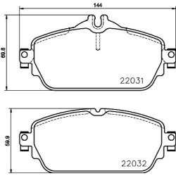 Brake Pad Set MINTEX MDB3706 OE Ref 0004208700