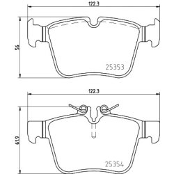 Brake Pad Set MINTEX MDB3711 OE Ref 0004203602