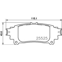 Brake Pad Set MINTEX MDB3720 OE Ref 0446630300
