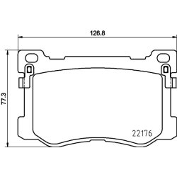 Brake Pad Set MINTEX MDB3724 OE Ref 581013NA90
