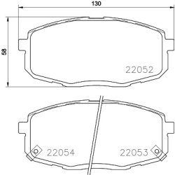 Brake Pad Set MINTEX MDB3727 OE Ref 58101M0A10