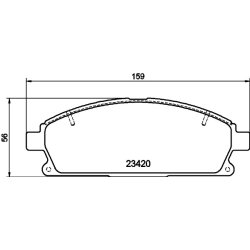 Brake Pad Set MINTEX MDB3735 OE Ref D10608H71A