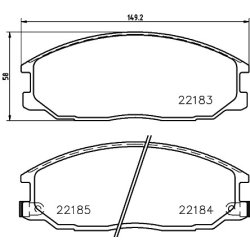 Brake Pad Set MINTEX MDB3754 OE Ref 4813008BA0