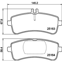 Brake Pad Set MINTEX MDB3756 OE Ref A0004209202
