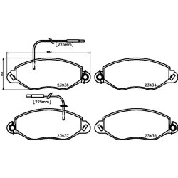 Brake Pad Set MINTEX MDB3762 OE Ref 410609X525