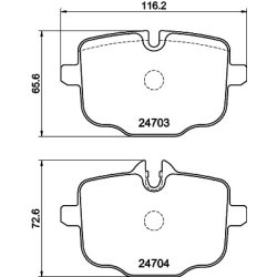 Brake Pad Set MINTEX MDB3763 OE Ref 34212284390