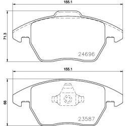 Brake Pad Set MINTEX MDB3767 OE Ref 8X0698151