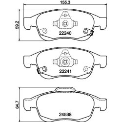 Brake Pad Set MINTEX MDB3768 OE Ref 77368048 MINTEX