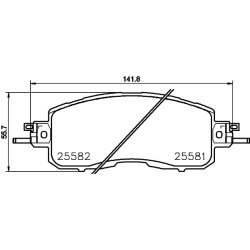 Brake Pad Set MINTEX MDB3774 OE Ref D10609HE1A