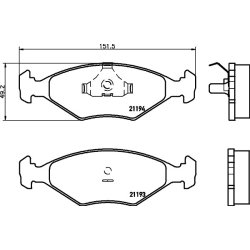 Brake Pad Set MINTEX MDB3785 OE Ref 7084811